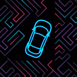 Neon Car Maze